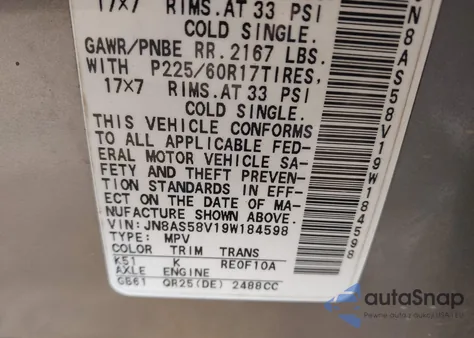 2009 Nissan Rogue Sl from USA, damaged, VIN JN8AS58V19W184598